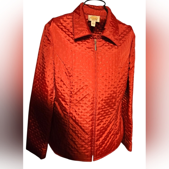 Talbots Jackets & Blazers - Talbots Bold Red Quilted Puffer Jacket Size 8